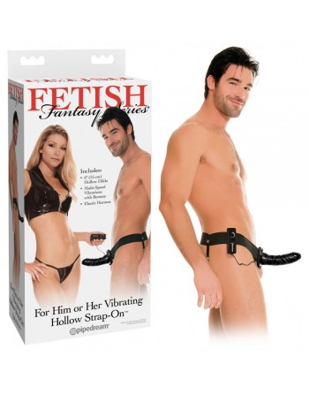 Gode ceinture creux Vibrant Hollow Strap on Noir