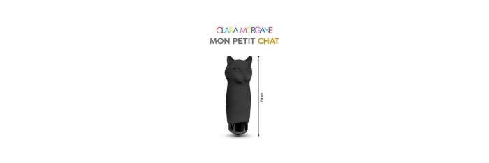 Mini vibromasseur Mon petit chat Clara Morgane - Noir