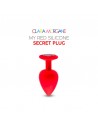 My red silicone secret plug medium