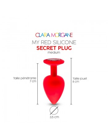 My red silicone secret plug medium
