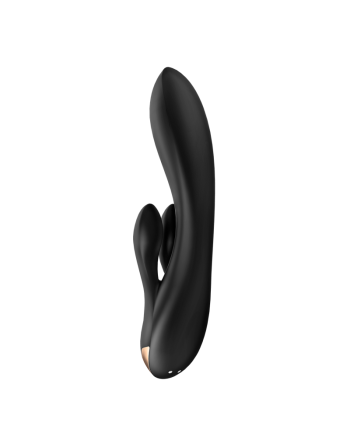 Vibromasseur rabbit chauffant Satisfyer Double Flex Connect Noir