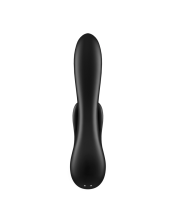 Vibromasseur rabbit chauffant Satisfyer Double Flex Connect Noir