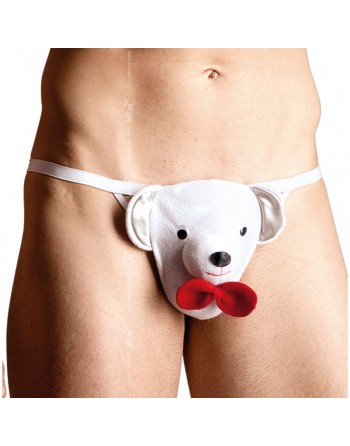 String Homme Humoristique Ours Blanc - TU S/L