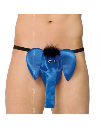 String Homme Humoristique Elephant Bleu - TU S/L
