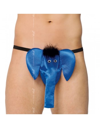 String Homme Humoristique Elephant Bleu - TU S/L