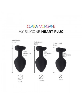 My Silicone Heart Plug - Noir