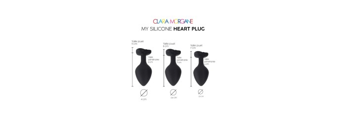 My Silicone Heart Plug - Noir