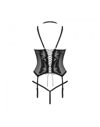 Alessya Corset et string noir