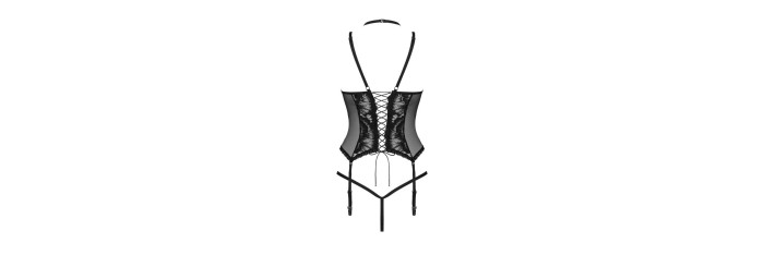 Alessya Corset et string noir