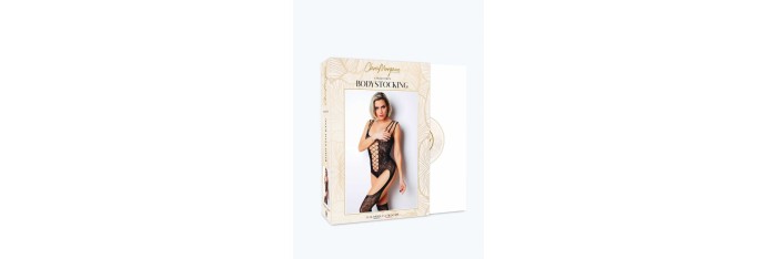 Le numéro 9 bodystocking Clara Morgane - Noir