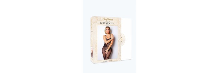 Le numéro 6 bodystocking Clara Morgane - Noir