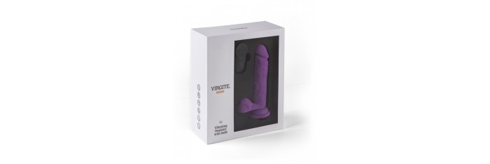 VIBROMASSEUR RÉALISTE R12 14.4CM AVEC TÉLÉCOMMANDE VIOLET