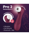 Pro 2 Génération 3 Air pluse Connect App et vibration - Vin rouge Satisfyer