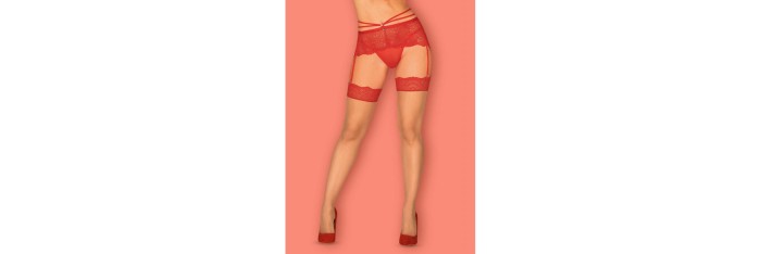 Loventy stockings - Rouge