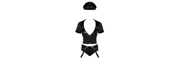 Police set Costume 6 pièces - Noir