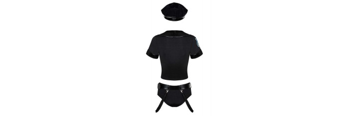 Police set Costume 6 pièces - Noir