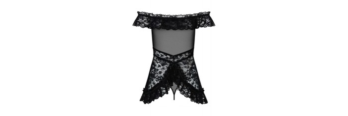 Flores babydoll - Noir