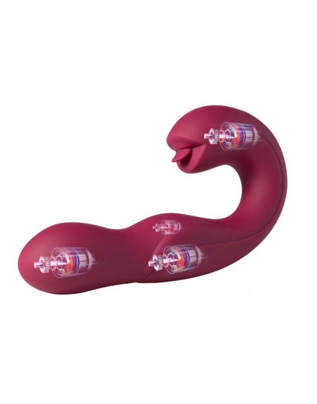 Joi Pro 2 Violet - Vibrateur - lécheur de clitoris rotatif à tête télécommandée pour le point G