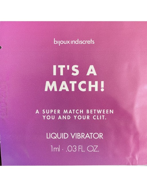 Liquide vibrator dosette - IT'S A MATCH - Clitherapy - 1ml