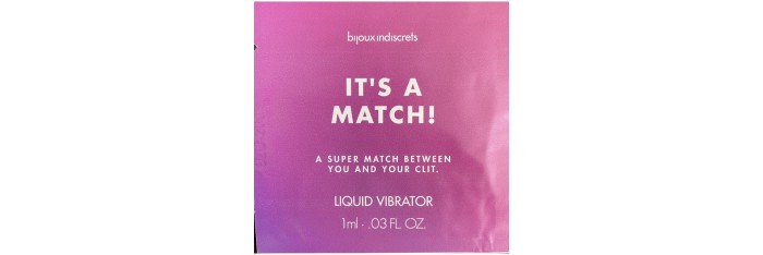 Liquide vibrator dosette - IT'S A MATCH - Clitherapy - 1ml
