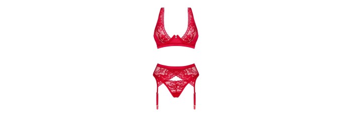 Lacelove ensemble 3 pièces - Rouge