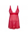 Lacelove babydoll et String - Rouge