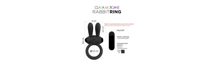 Rabbit Ring Clara Morgane - Noir