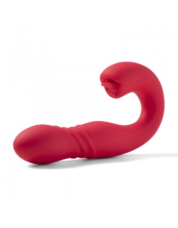 JOI THRUST rouge - Vibromasseur point G - lèche-clitoris - va et vient contrôlé par application