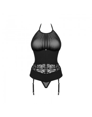 Serafia guêpière et string - Noir