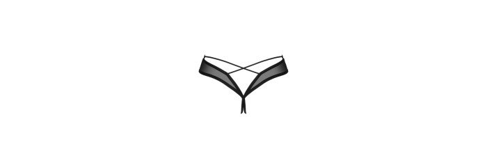 Roxelia string ouvert - Noir