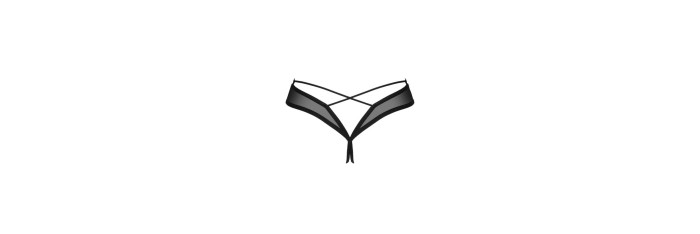 Roxelia string ouvert - Noir