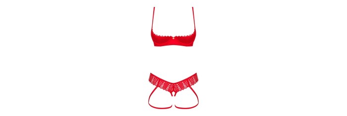 Ingridia ensemble 2 pièces ouvert - Rouge