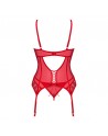 Ingridia corset et string - Rouge