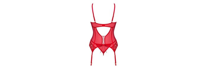 Ingridia corset et string - Rouge