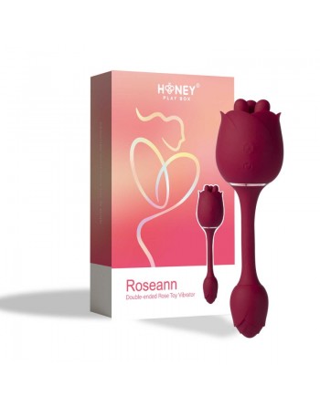 Roseann - Vibromasseur en forme de rose à double extrémité