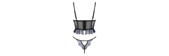 Saphira ensemble 2 pièces - noir et bleu
