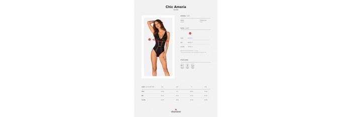 Chic Amoria body - Noir