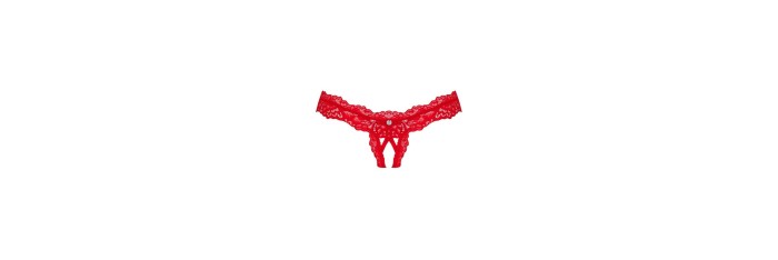 Amor Cherris string ouvert - Rouge