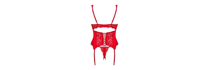 Amor Cherris guêpière et string - Rouge