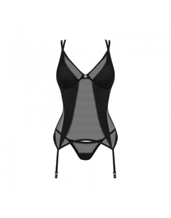 Nesari corset et string - Noir