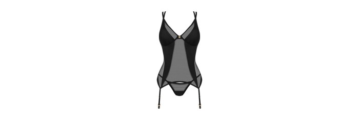 Nesari corset et string - Noir