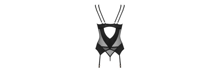 Nesari corset et string - Noir