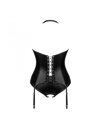 Viranes corset et string - Noir