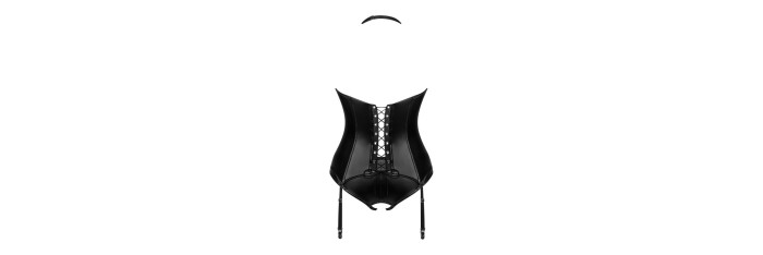 Viranes corset et string - Noir