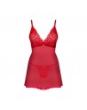 Chilisa babydoll et string - Rouge