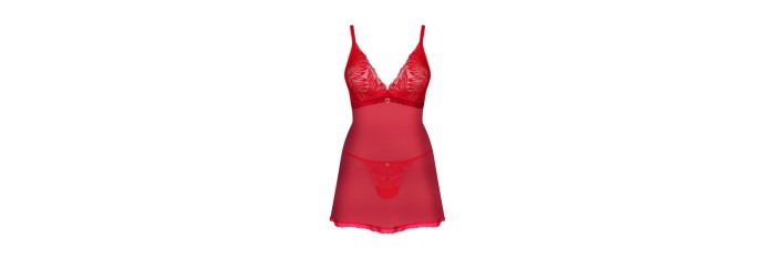 Chilisa babydoll et string - Rouge