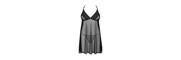 Latinesa babydoll et String - Noire