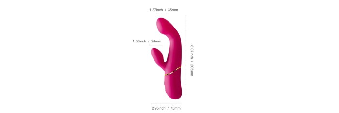 Elda - Vibromasseur G Spot et stimulateur de clitoris - Rose