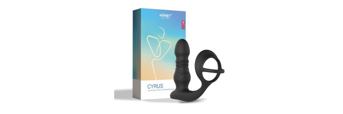 Cyrus - Vibromasseur de prostate va et vient contrôlé par application - Noir