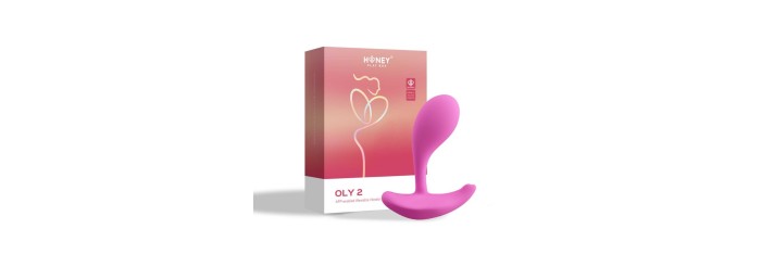 Oly 2 Vibromasseur à pression et application controlable avec le voix Rose